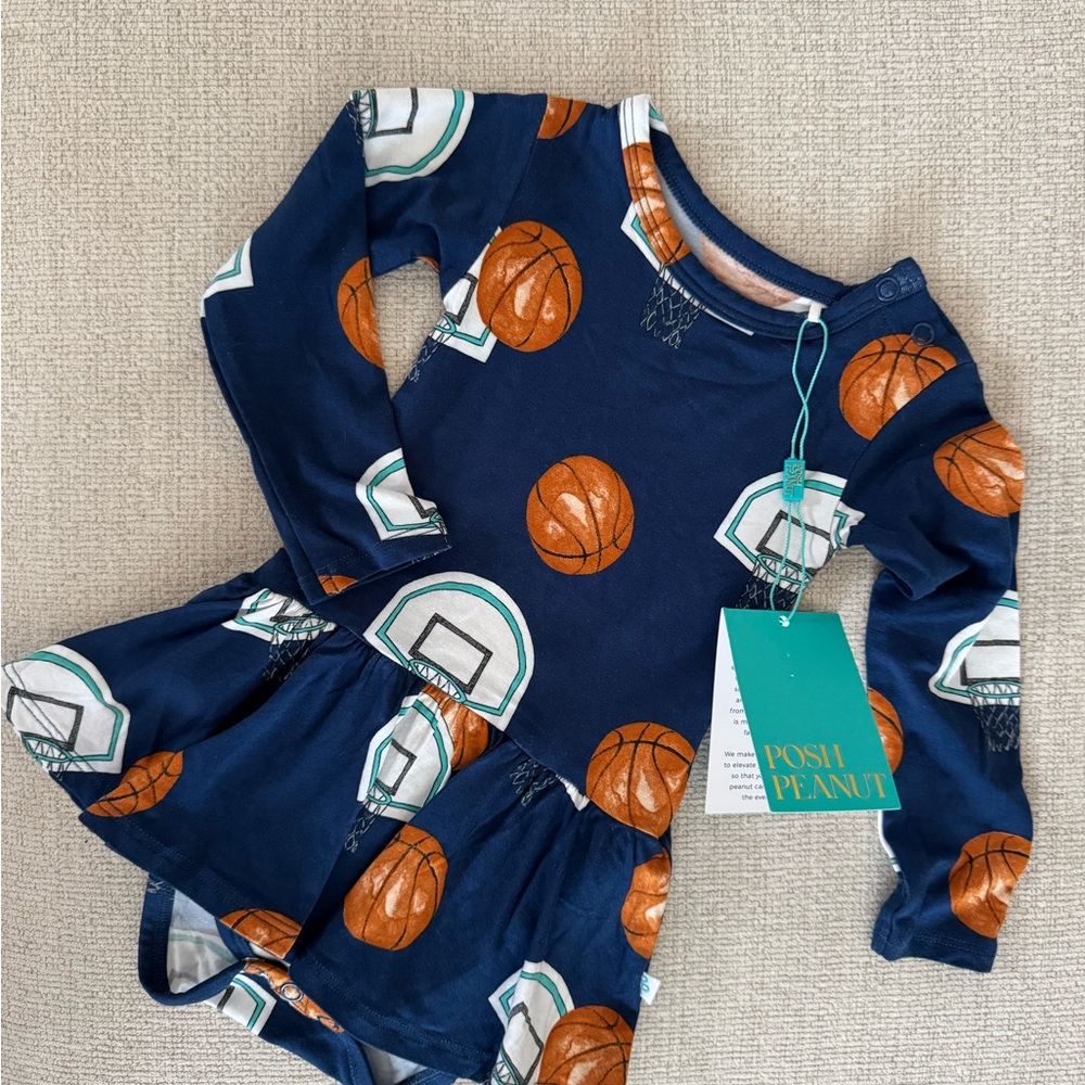 Posh Peanut Swish/Basketball Twirl Dress